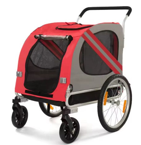 45 Kgs Large Dog Out Car Foldable Cat Dog Stroller Pet Trolley Big Space Pet Travel Car with Rain Cover