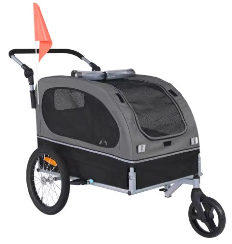 88 lbs 2‑in‑1 Pet Stroller Cart & Dog Bike Trailer