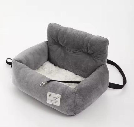Dog Car/SUV Seat Puppy Bed with adjustable strap and non-slip bottom